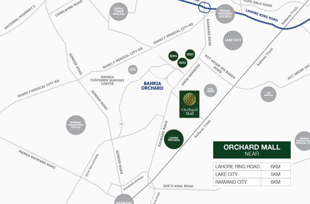 q links orchard mall bahria orchard lahore map 80