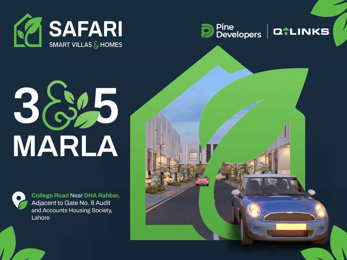 3 & 5Marla Safari Smart Villas & Homes